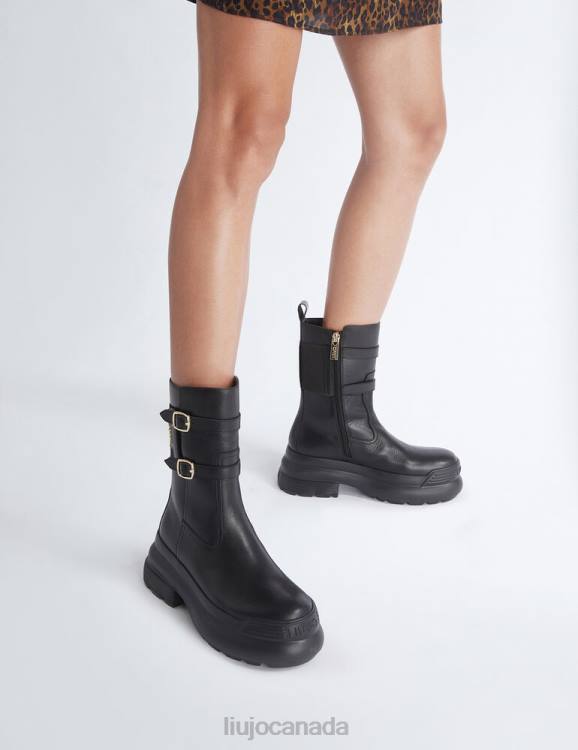 Shoes Liu Jo Leather Combat Boots Women F6061754