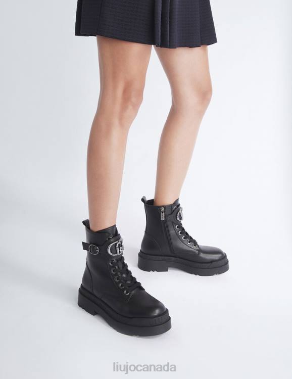 Shoes Liu Jo Leather Platform Combat Boots Women F6061717