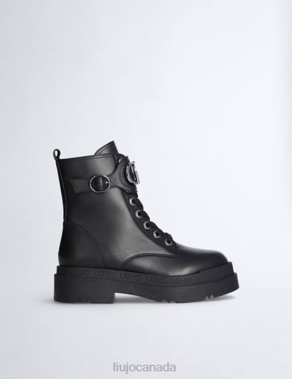 Shoes Liu Jo Leather Platform Combat Boots Women F6061717