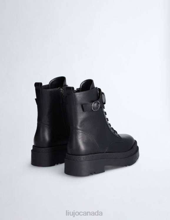 Shoes Liu Jo Leather Platform Combat Boots Women F6061717