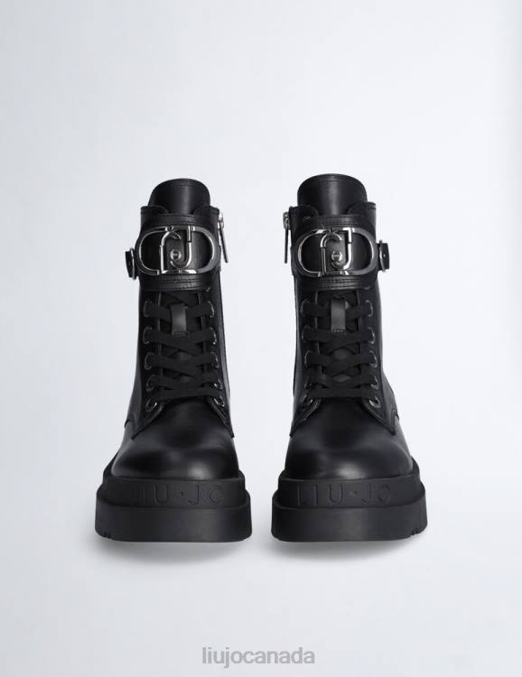Shoes Liu Jo Leather Platform Combat Boots Women F6061717