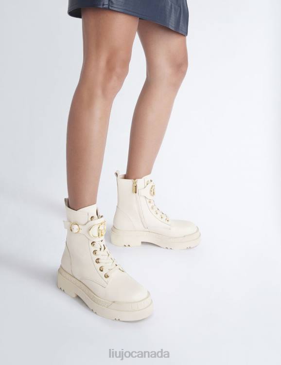 Shoes Liu Jo Leather Platform Combat Boots Women F6061757