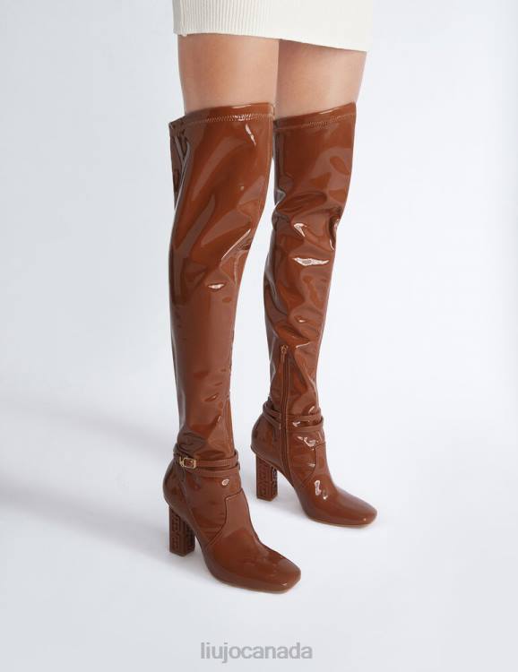 Shoes Liu Jo Patent Leather High Thigh-High Boots Women F6061982