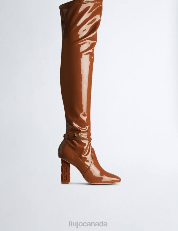 Shoes Liu Jo Patent Leather High Thigh-High Boots Women F6061982