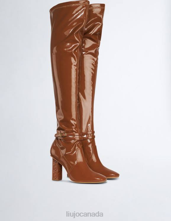 Shoes Liu Jo Patent Leather High Thigh-High Boots Women F6061982