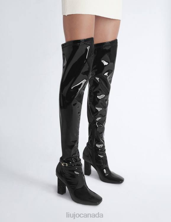 Shoes Liu Jo Patent Leather High Thigh-High Boots Women F6061990