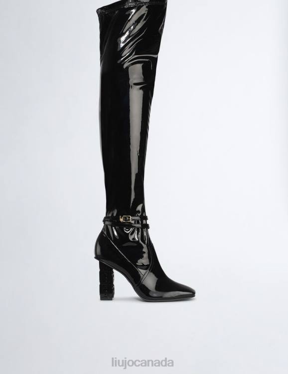 Shoes Liu Jo Patent Leather High Thigh-High Boots Women F6061990