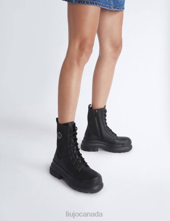 Shoes Liu Jo Platform Combat Boots With Pleats Women F6061740