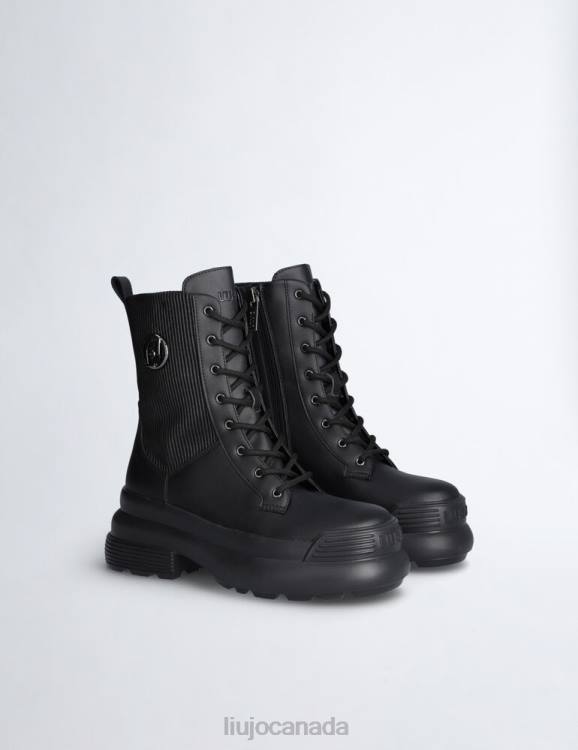 Shoes Liu Jo Platform Combat Boots With Pleats Women F6061740