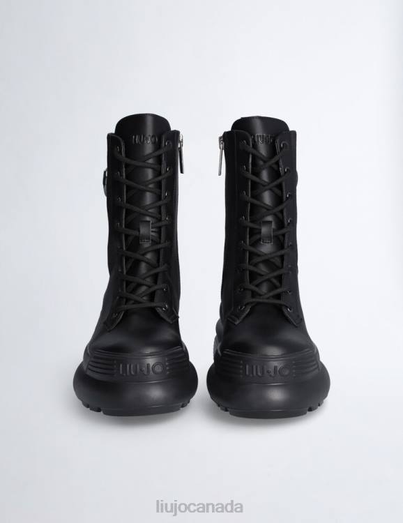 Shoes Liu Jo Platform Combat Boots With Pleats Women F6061740