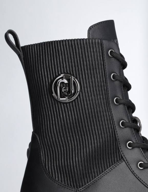 Shoes Liu Jo Platform Combat Boots With Pleats Women F6061740