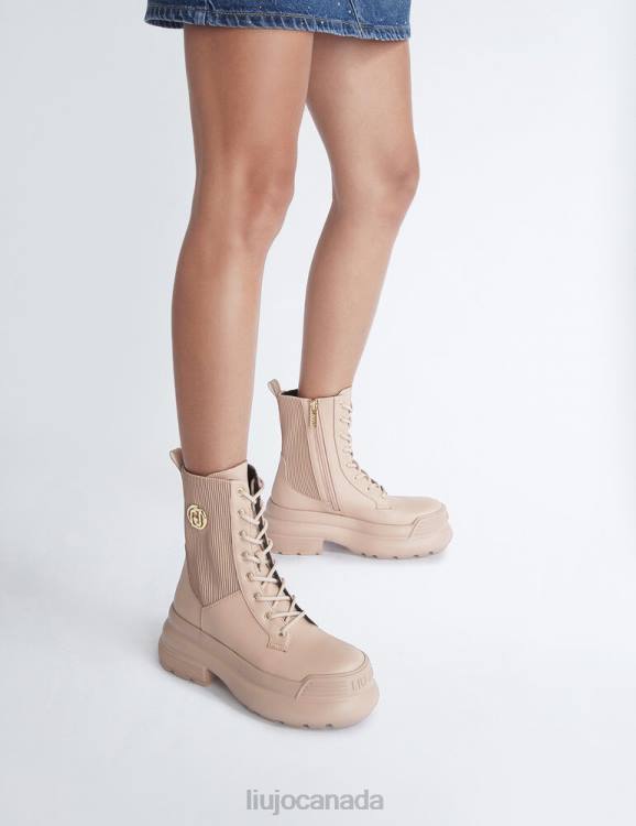 Shoes Liu Jo Platform Combat Boots With Pleats Women F6061750