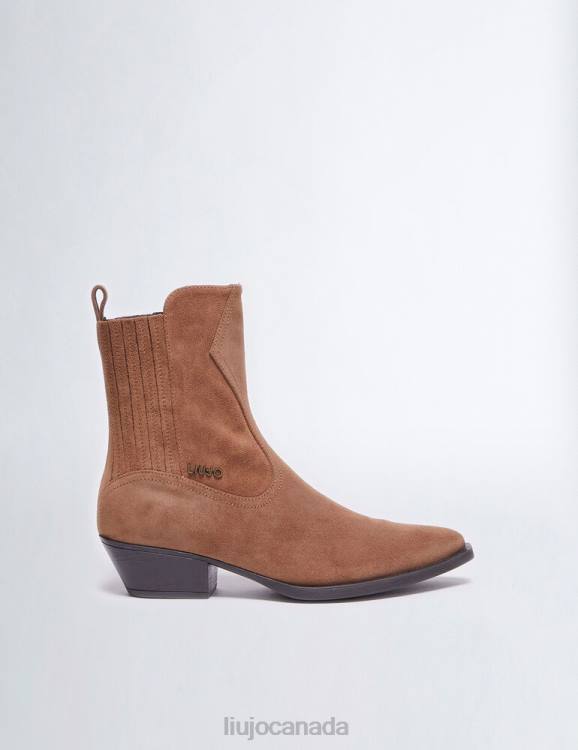 Shoes Liu Jo Suede Texan Ankle Boots Women F6062864