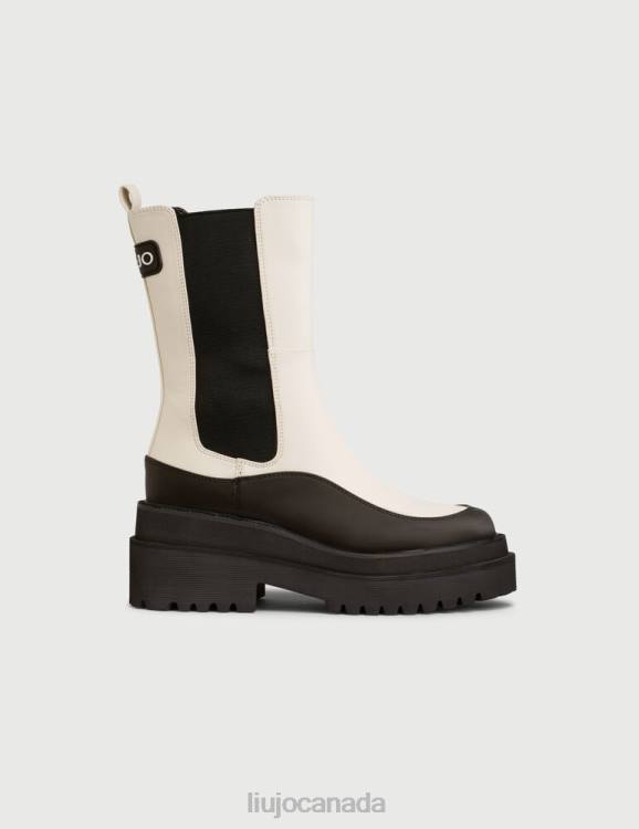 Shoes Liu Jo Two-Tone Beatles Ankle Boots Women F6062797