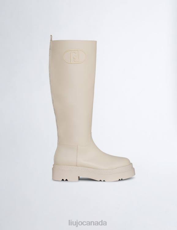 Shoes Liu Jo White Platform Boots With Logo Women F6061775