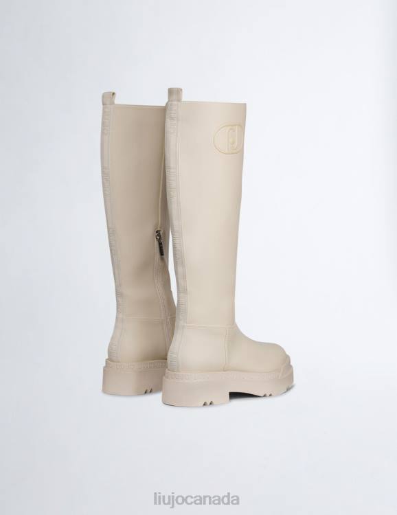 Shoes Liu Jo White Platform Boots With Logo Women F6061775