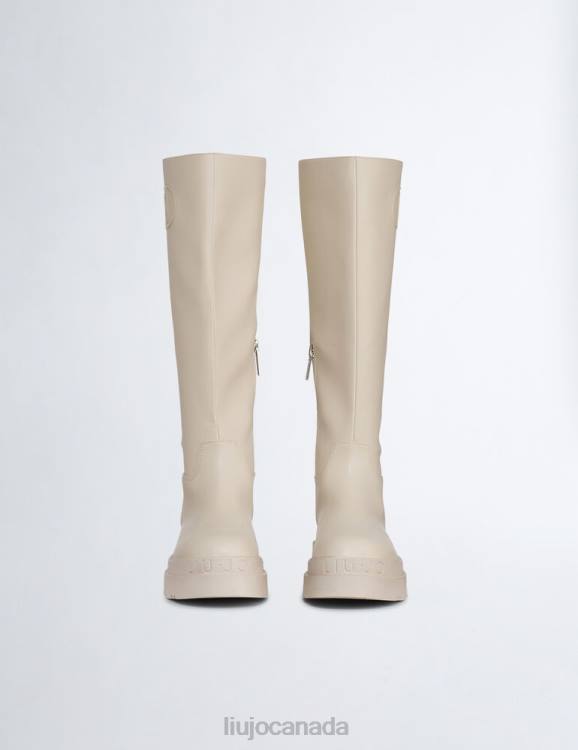 Shoes Liu Jo White Platform Boots With Logo Women F6061775