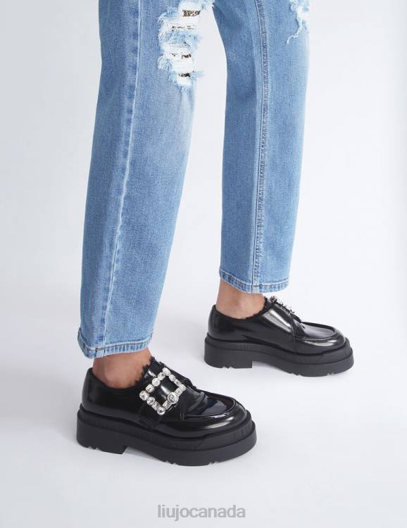 Shoes Liu Jo Platform Loafers With Jewel Buckle Women F6061723