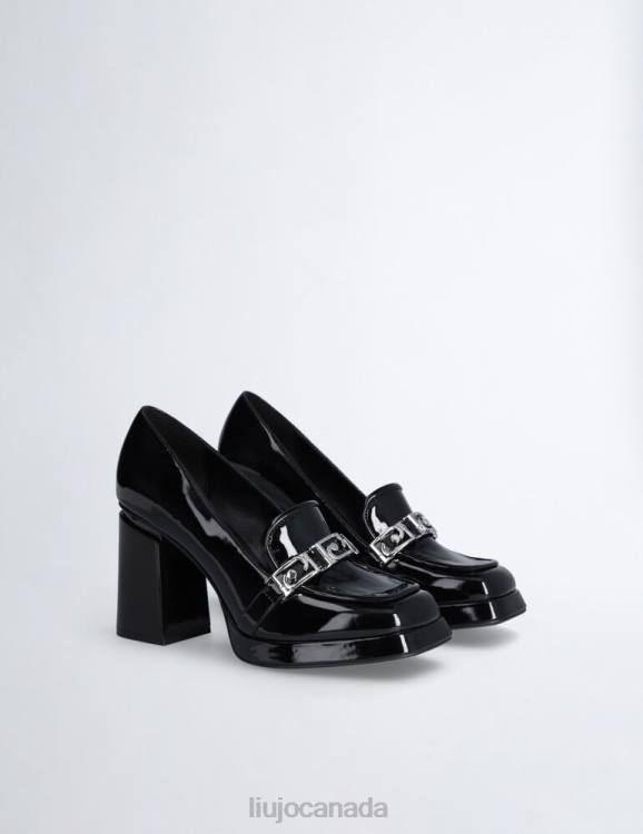Shoes Liu Jo Patent Leather Loafers With Heel Women F6061984