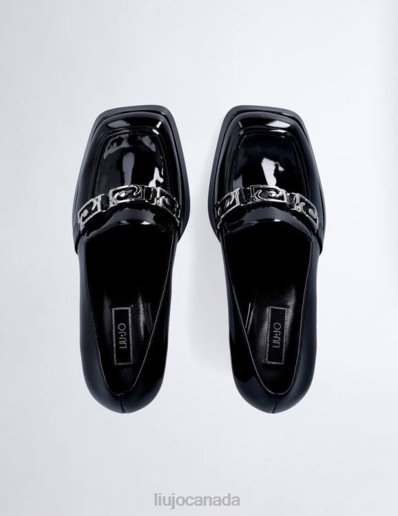 Shoes Liu Jo Patent Leather Loafers With Heel Women F6061984