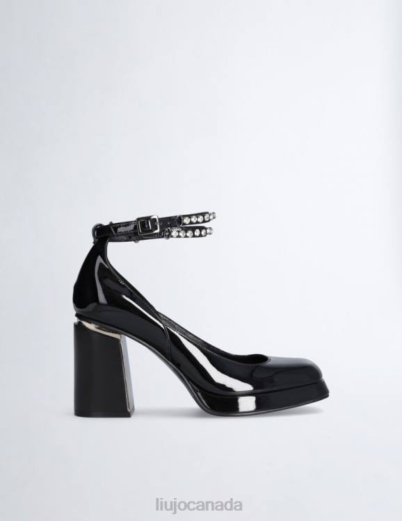 Shoes Liu Jo Patent Leather Wide Heel Court Shoes Women F6061999