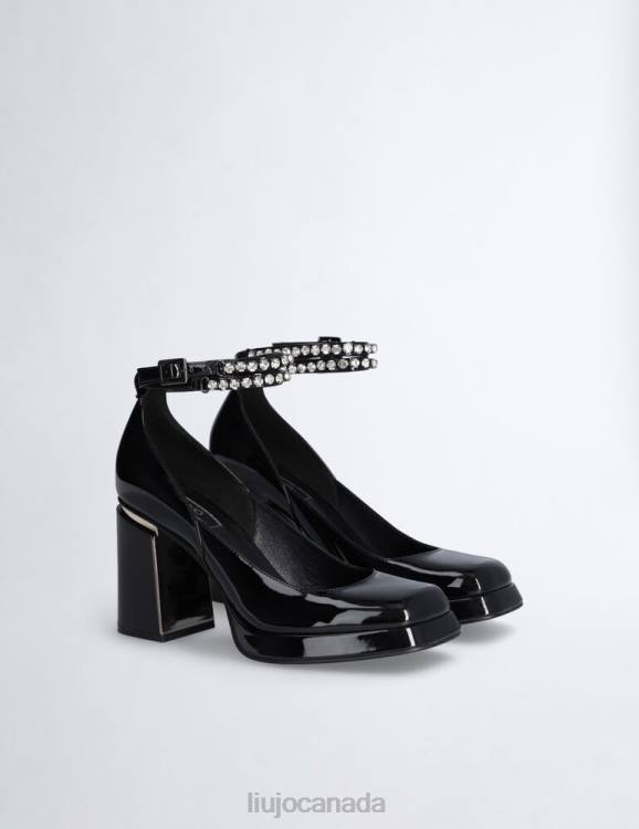Shoes Liu Jo Patent Leather Wide Heel Court Shoes Women F6061999