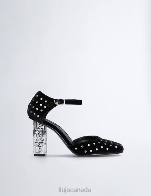 Shoes Liu Jo Velvet Wide Heel Court Shoes Women F6061966
