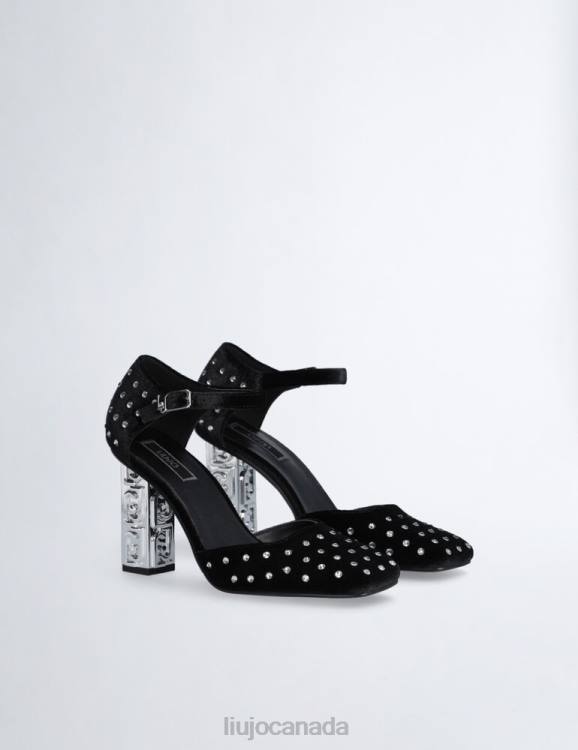 Shoes Liu Jo Velvet Wide Heel Court Shoes Women F6061966