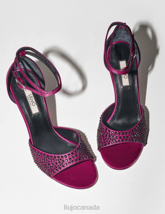 Shoes Liu Jo Heeled Sandals With All-Over Rhinestones Women F606776