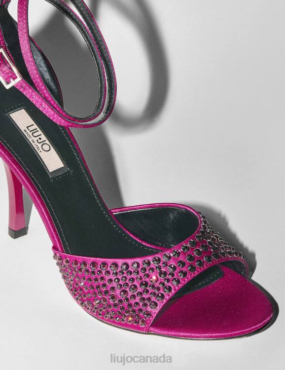Shoes Liu Jo Heeled Sandals With All-Over Rhinestones Women F606776