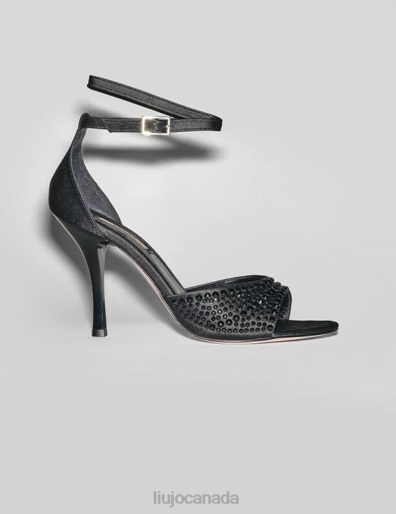 Shoes Liu Jo Heeled Sandals With All-Over Rhinestones Women F606832