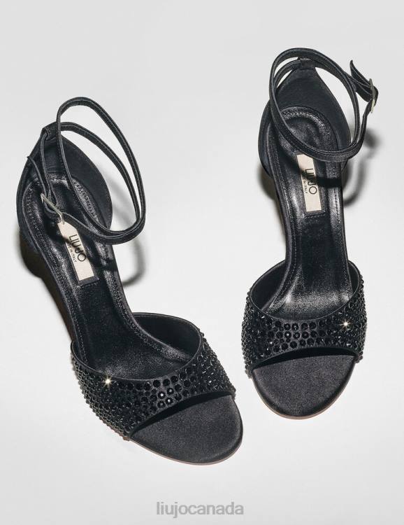 Shoes Liu Jo Heeled Sandals With All-Over Rhinestones Women F606832