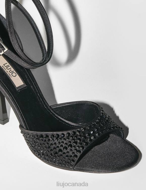 Shoes Liu Jo Heeled Sandals With All-Over Rhinestones Women F606832