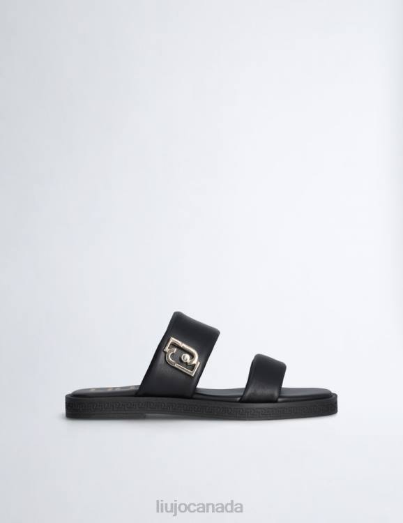 Shoes Liu Jo Flat Leather Sandals Women F6061845
