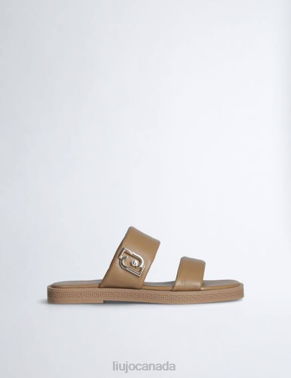 Shoes Liu Jo Flat Leather Sandals Women F6061863