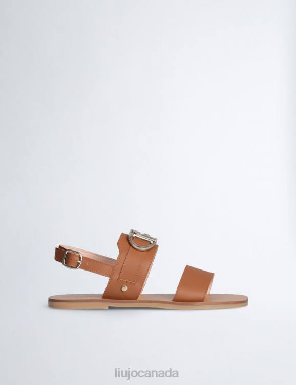 Shoes Liu Jo Flat Leather Sandals Women F6061865