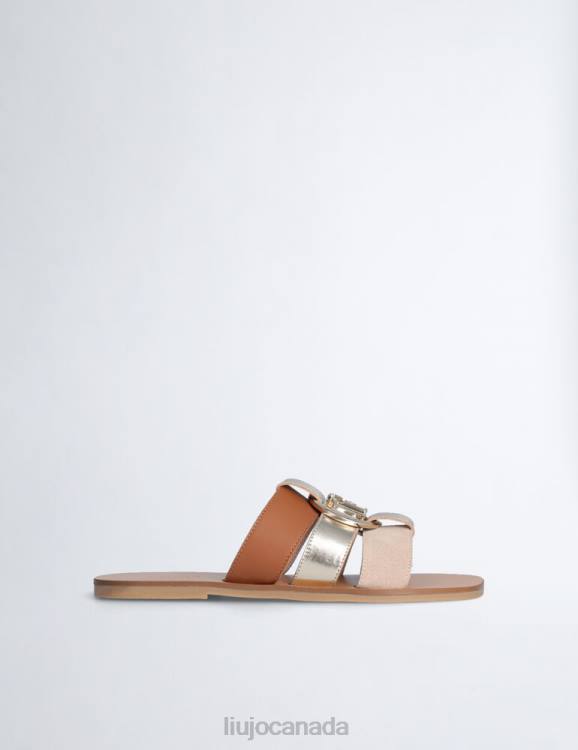 Shoes Liu Jo Flat Sandals With Logo Women F6061855