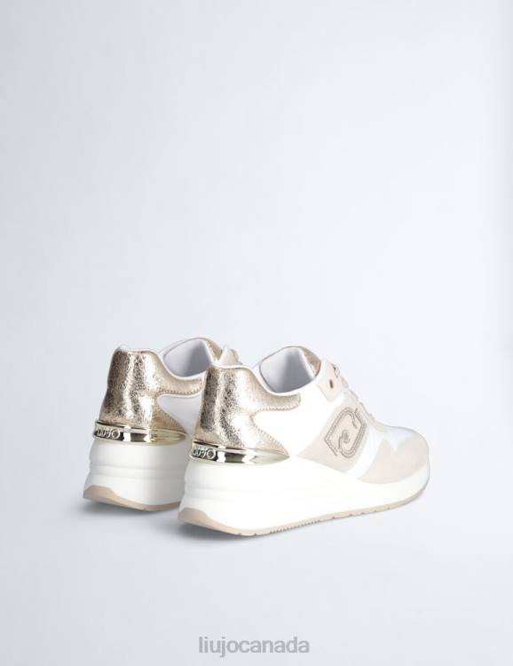 Shoes Liu Jo Beige Sneakers With Wedge Heel Women F6061873