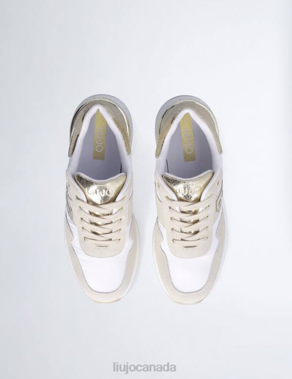 Shoes Liu Jo Beige Sneakers With Wedge Heel Women F6061873