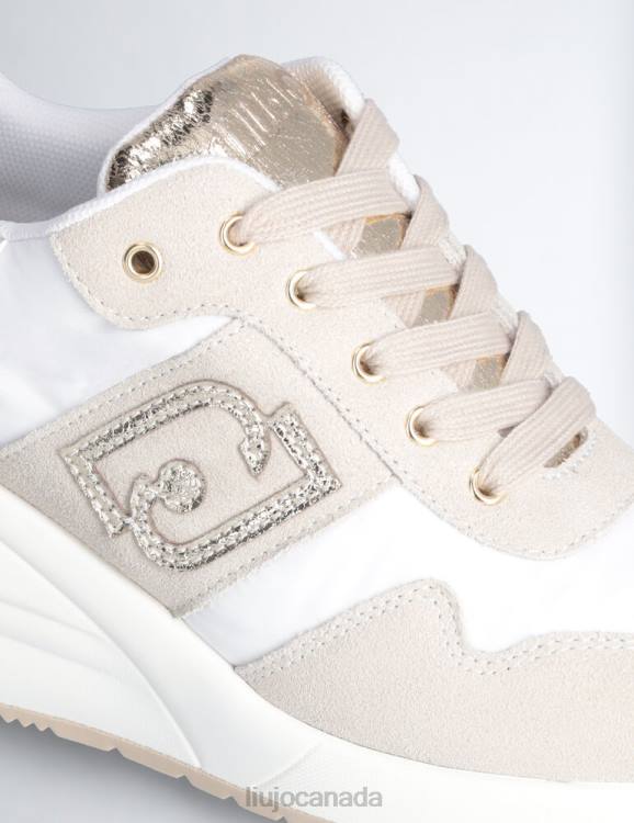 Shoes Liu Jo Beige Sneakers With Wedge Heel Women F6061873