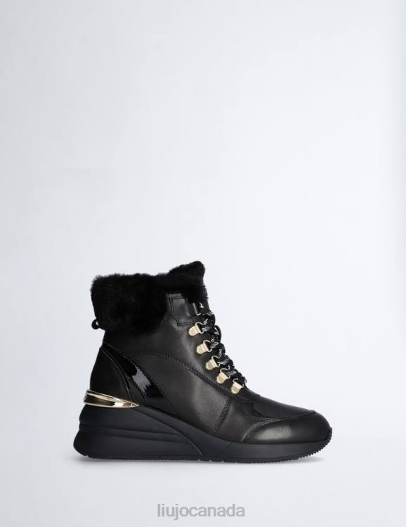 Shoes Liu Jo Black Boot Sneakers With Warm Detail Women F6061768
