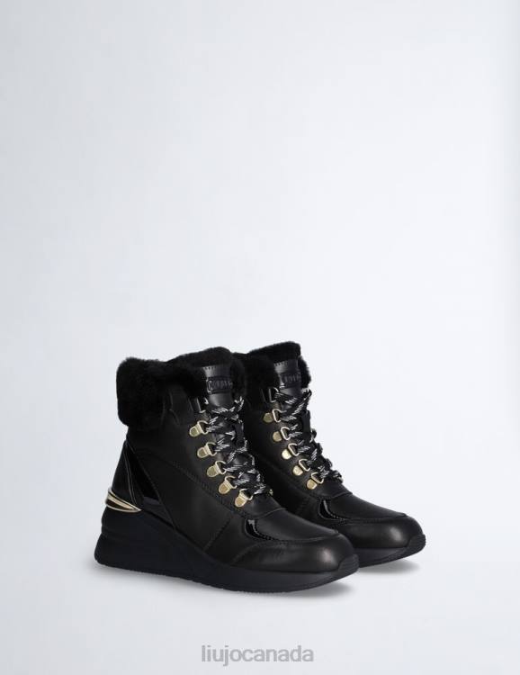 Shoes Liu Jo Black Boot Sneakers With Warm Detail Women F6061768