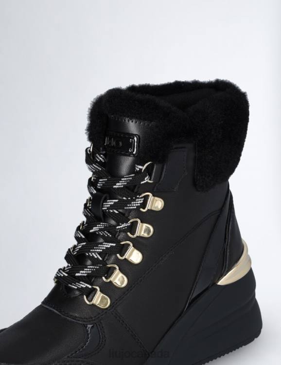 Shoes Liu Jo Black Boot Sneakers With Warm Detail Women F6061768