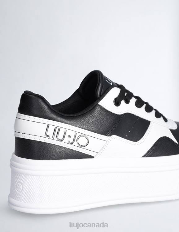 Shoes Liu Jo Black Leather Platform Sneakers Women F6061780