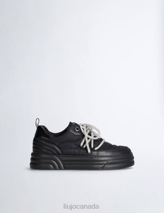 Shoes Liu Jo Black Sneakers With Gemstone Lace Women F6061715