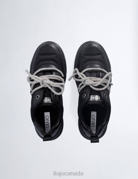 Shoes Liu Jo Black Sneakers With Gemstone Lace Women F6061715