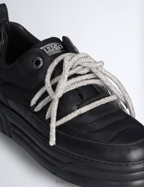 Shoes Liu Jo Black Sneakers With Gemstone Lace Women F6061715
