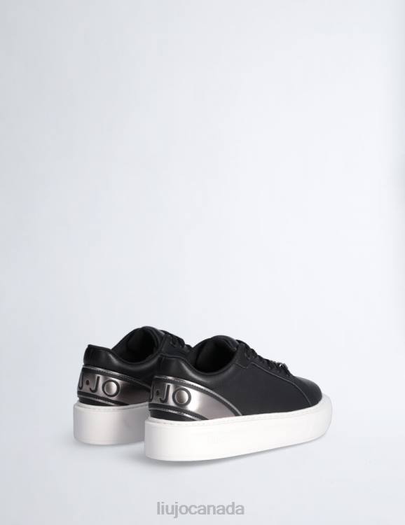 Shoes Liu Jo Black Sneakers With Maxi Logo Women F6061725