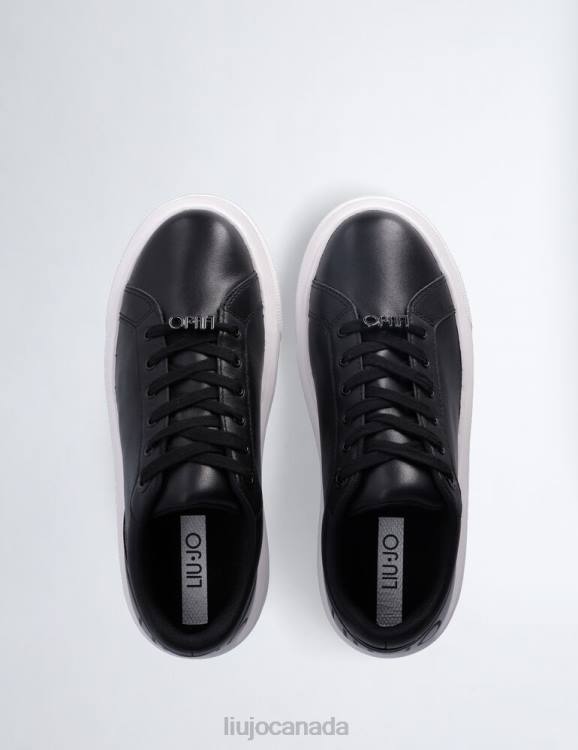 Shoes Liu Jo Black Sneakers With Maxi Logo Women F6061725