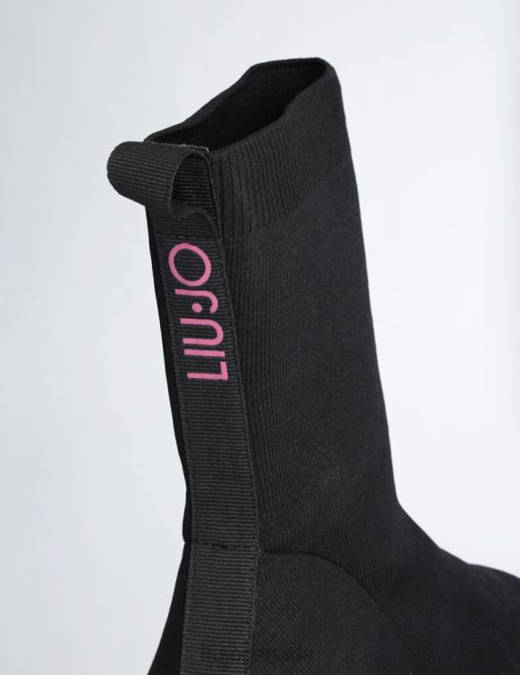 Shoes Liu Jo Black Sock Sneakers With Glitter Logo Women F6061968